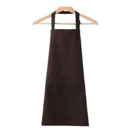 Unisex Adjustable Neck Strap & Waist Ties Front Pockets Chef Kitchen Apron, Coffee(D0101HRX0QV)