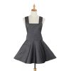 Ladies Lovely Princess Fashion Apron Cooking Apron Chef Kitchen Apron, Gray(D0101HRXJ8V)