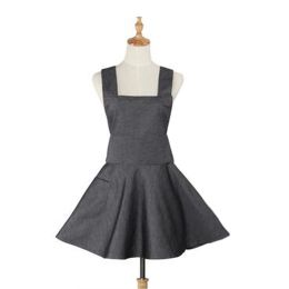 Ladies Lovely Princess Fashion Apron Cooking Apron Chef Kitchen Apron, Gray(D0101HRXJ8V)