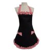 Cute Women's Apron Vintage Cooking Retro Apron Chef Kitchen Apron, Black&Red(D0101HRXJHW)