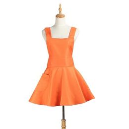 Ladies Lovely Princess Fashion Apron Cooking Apron Chef Kitchen Apron, Orange(D0101HRXJWG)