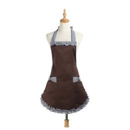 Cute Women's Apron Vintage Cooking Retro Apron Chef Kitchen Apron, Coffee(D0101HRXJXU)