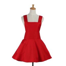Ladies Lovely Princess Fashion Apron Cooking Apron Chef Kitchen Apron, Red(D0101HRXJZU)