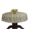 Checked Garden Tablecloths Circular Tablecloth 70 Inch(D0101HXMUCA)