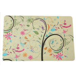 Set of 8 Fashion Vinyl Waterproof Place-mat/Cup Mat Table Decor Flowers Pattern(D0101HXMUJW)