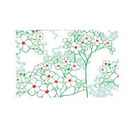 Set of 4 Spring Flowers Vinyl Placemats Water-proof Place-mat Table Decor(D0101HXMWUY)