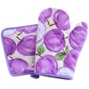 Professional Kitchen Tool Oven Mitts Oven Gloves Potholders Purple Apple(D0101HXZ567)