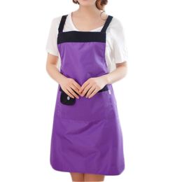 Practical Durable Apron,Waterproof,Grease proofing,Comfortable, Easy Care Purple(D0101HXZ6XY)