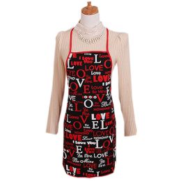 Creative Kitchen Women's Chefs Cooking Cook Apron With Alphabet Love, Black(D0101HXZEHW)