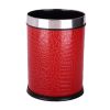 Household Wastebasket Round Trash Can/Bins for Home/Kitchen/Office 12L - Red(D0101HXZHEV)