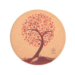 2PCS Round Cork Coasters Cup Mats Drinks Holder Placemats Table Decor(D0101HXZIJY)