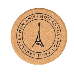 5PCS Cork Coasters Wooden Cup Mats Drinks Holder Placemats Table Decor, Tower(D0101HXZIVV)
