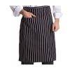 Chef Half Apron Waist Bistro Aprons with Pocket for Kitchen Cafe Cooking, Stripe(D0101HXZPEW)