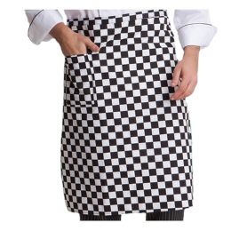 Chef Half Apron Waist Bistro Aprons with Pocket for Kitchen Cafe Cooking, Checks(D0101HXZPP7)
