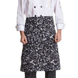 Chef Half Apron Waist Bistro Aprons with Pocket for Kitchen Cafe Cooking Baking(D0101HXZPPG)