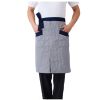 Chef Half Apron Waist Bistro Aprons with 2 Pockets for Kitchen Cafe Cooking(D0101HXZPPU)