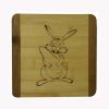 Creative Moso Bamboo Place Mat/ Cup Mat/ Pot Holder, Rabbit, Set of 4(D0101HXZXQY)