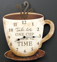 Coffee Clock ""Take Life One Cup at a Time""(D0102H5JPPA)