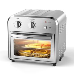 Geek Chef Air Fryer Toaster Oven, 4 Slice Convection Airfryer Countertop Oven,Reheat, Fry Oil-Free, Stainless Steel  XH(D0102HE1HE7)