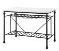 Mera Kitchen Island, White Cultured Stone & Gray Finish(D0102HECN3U)
