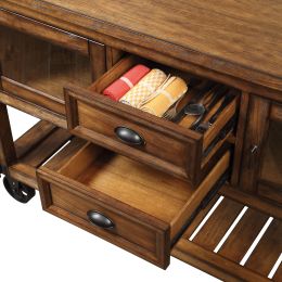ACME Kadri Kitchen Cart, Distressed Chestnut YF(D0102HECNK7)