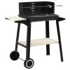 Charcoal BBQ Stand with Wheels(D0102HEJJ67)