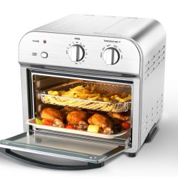 Air Fryer, Geek Chef Convection Air Fryer Toaster Oven, 4 Slice Toaster Air Fryer Oven, Roast, Bake, Broil,Reheat,Fry Oil-Free, Accessories Included,