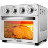 Toaster Oven Air Fryer Combo, Countertop Convection Oven with 4 Accessories & Recipes, Easy Clean, Stainless Steel, Silver(D0102HEVWV7)