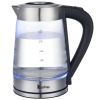 1500W 2.5L Electric Kettle with Blue Glass(D0102HHCTFY)