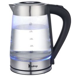 1500W 2.5L Electric Kettle with Blue Glass(D0102HHCTFY)