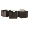 Granville Foldable 3-pc Small Corn Husk Baskets, Chocolate(D0102HHMV1A)