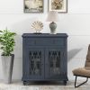 31.5'' Wood Accent Buffet Sideboard Storage Cabinet with Doors and Adjustable Shelf, Entryway Kitchen Dining Room(D0102HPKD9Y)