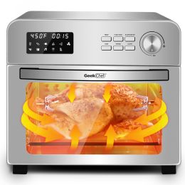 Prohibit listing on amazon.Air Fryer Toaster Oven, 24Quart LCD Countertop Convection Airfryer with Rotisserie and Dehydrator, Oil-Free, Include 6 Cook