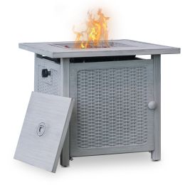 Trustmade 28â€ Slat Top Gas Fire Pit Table(D0102HPSRFV)