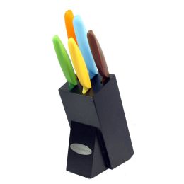 Oceanstar KS1217 6-Piece Non-Stick Coating knife set with Block, Elegant Black(D0102HPY5KV)