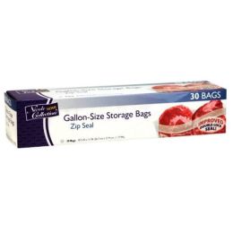Gallon - Zip Seal Storage Bags - 30-Packs - Nicole Home Collection Case Pack 48(D0102HXEQEY)