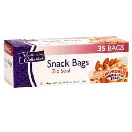 Snack Bags - Zip Seal Bags - 35-Packs - Nicole Home Collection Case Pack 48(D0102HXEQLV)