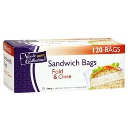 Sandwich - Fold & Close Bags - 120-Packs - Nicole Home Collection Case Pack 48(D0102HXEQQG)