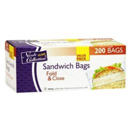 Sandwich - Fold & Close Bags - 200-Packs - Nicole Home Collection Case Pack 48(D0102HXEQQY)