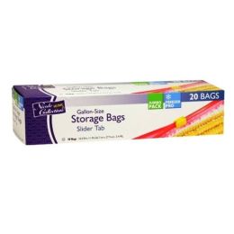 Gallon - Slide Tab - Freezer/Storage Bags - 20-Packs - Nicole Home Collection Case Pack 24(D0102HXEQRW)