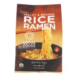 Lotus Foods Ramen - Organic - Millet and Brown Rice - 4 Ramen Cakes - 10 oz - case of 6(D0102HXJ9BV)