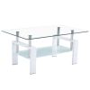 110*60*45.5cm Double-Glazed Dining Table Stainless Steel Table Legs(D0102HXQRGX)