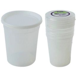 32 oz. Deli Container with Lids 5-Packs - Nicole Home Collection Case Pack 36(D0102HXRITU)