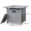Trustmade 28â€ Slat Top Gas Fire Pit Table(D0102HPSRFV)