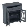 31.5'' Wood Accent Buffet Sideboard Storage Cabinet with Doors and Adjustable Shelf, Entryway Kitchen Dining Room(D0102HPKD97)
