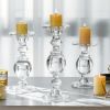 Glass Taper and Pillar Baluster Stem Candlesticks(D0102HP6Y1W)