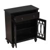 31.5'' Wood Accent Buffet Sideboard Storage Cabinet with Doors and Adjustable Shelf, Entryway Kitchen Dining Room(D0102HPKD9G)
