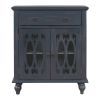 31.5'' Wood Accent Buffet Sideboard Storage Cabinet with Doors and Adjustable Shelf, Entryway Kitchen Dining Room(D0102HPKD9Y)