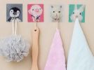 2-Pack Strong Adhesive Hooks Kitchen Bathroom Hooks, Water Droplets Shaped White(D0101HR49E7)