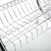 2 Tier Dish Drying Rack Drainer Stainless Steel Kitchen Cutlery Holder Shelf(D0102HHJJNW)